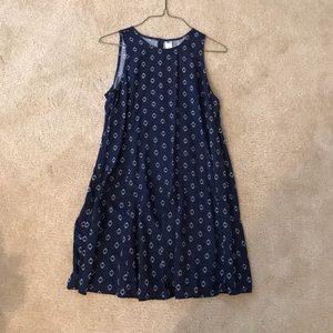 Blue patterned dress