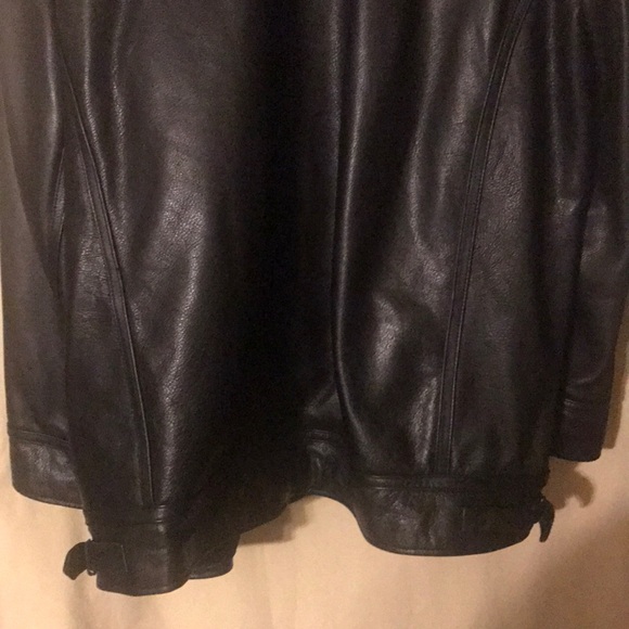 Wilson's Men Leather Jacket Fur around collar NEW - Picture 5 of 5