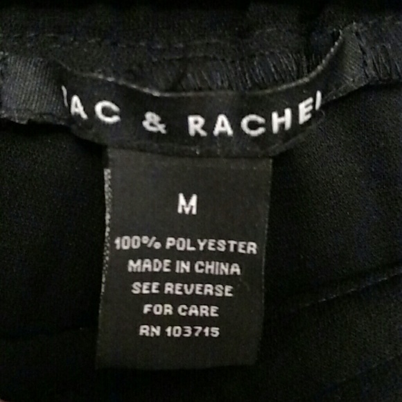 Zac & Rachel black sz M drawstring pants - Picture 2 of 3
