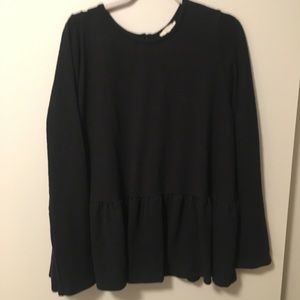 Black long sleeve top