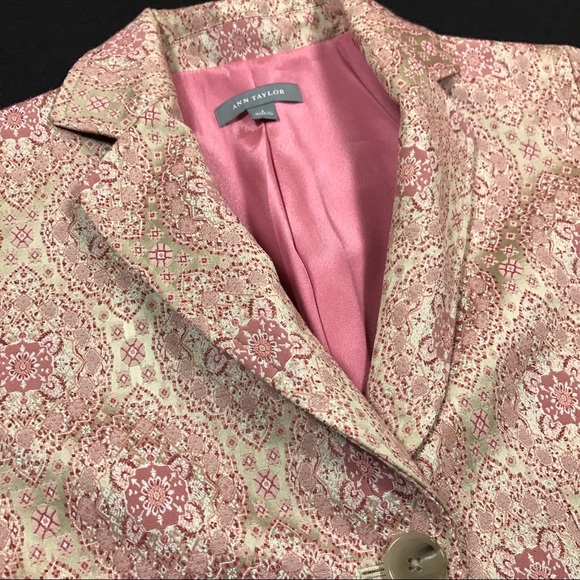 ANN TAYLOR Size 4 Brocade Jacket Nwot - Picture 2 of 8