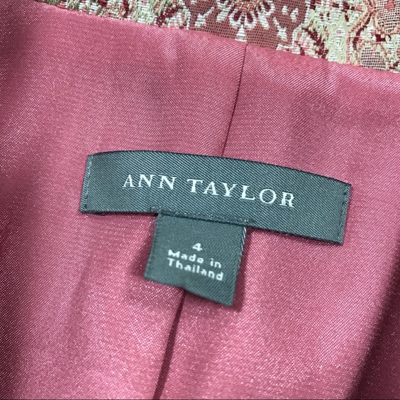 ANN TAYLOR Size 4 Brocade Jacket Nwot - Picture 7 of 8