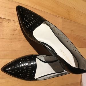 Ivanka Trump Cut-Out Black Flats