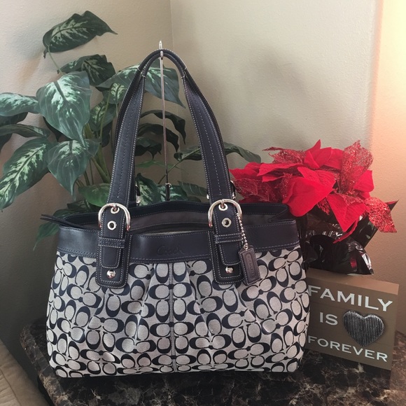 Coach Handbags - Rare Coach Blue Handbag / Purse