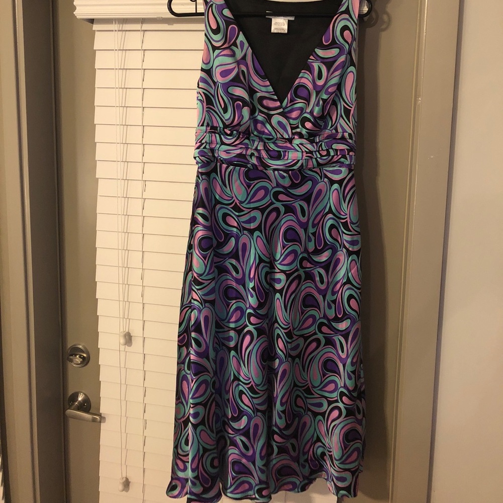 Pink and purple paisley Laundry Dress. Size 4.