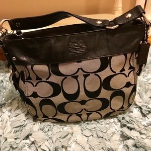 Coach Black and White Purse