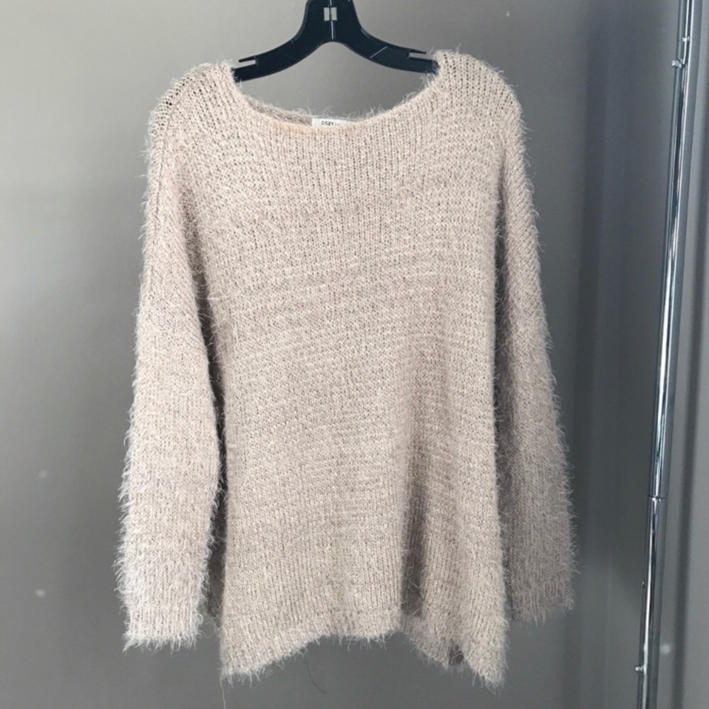 Fuzzy knit sweater