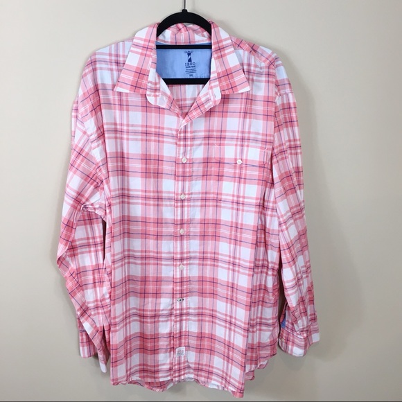 Izod Other - Izod Seaside Poplin Button Down Shirt Red XXL
