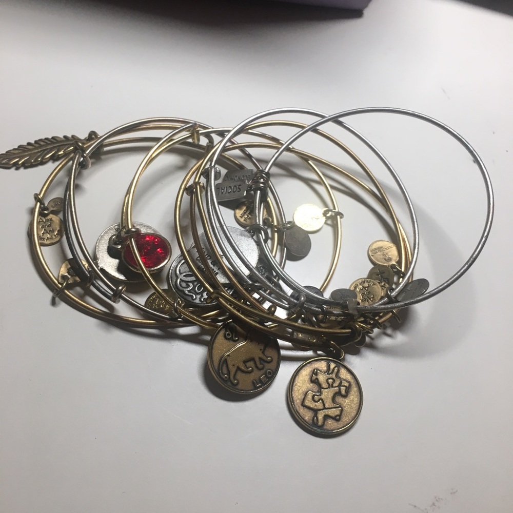 5 Alex and Ani Bracelets