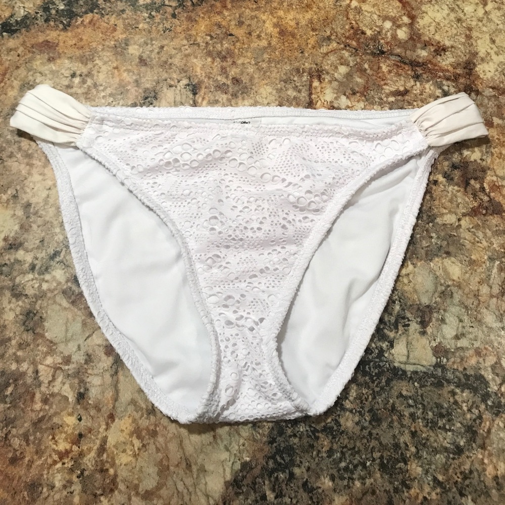 White lace bathing suit bottoms