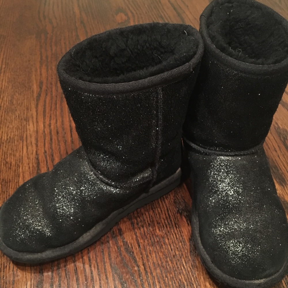 Girls Black Sparkle Uggs