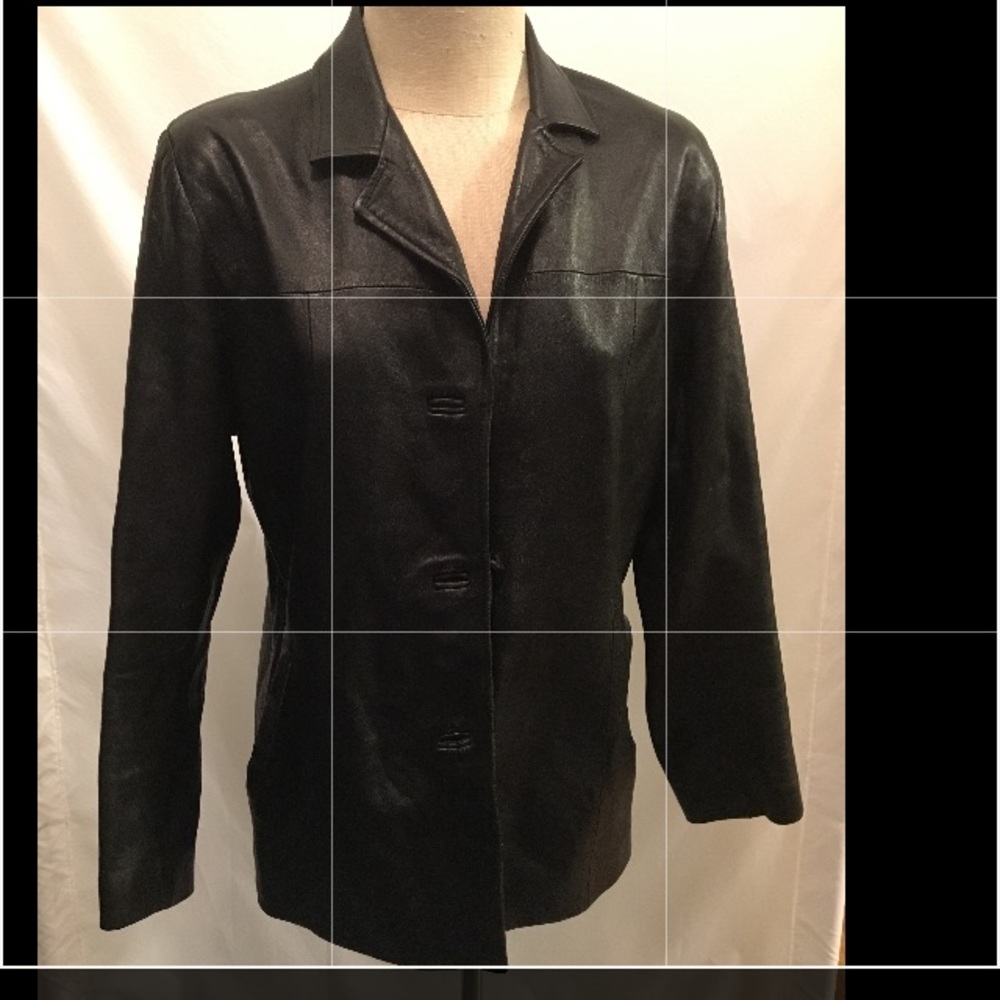 Italian Black Leather Coat