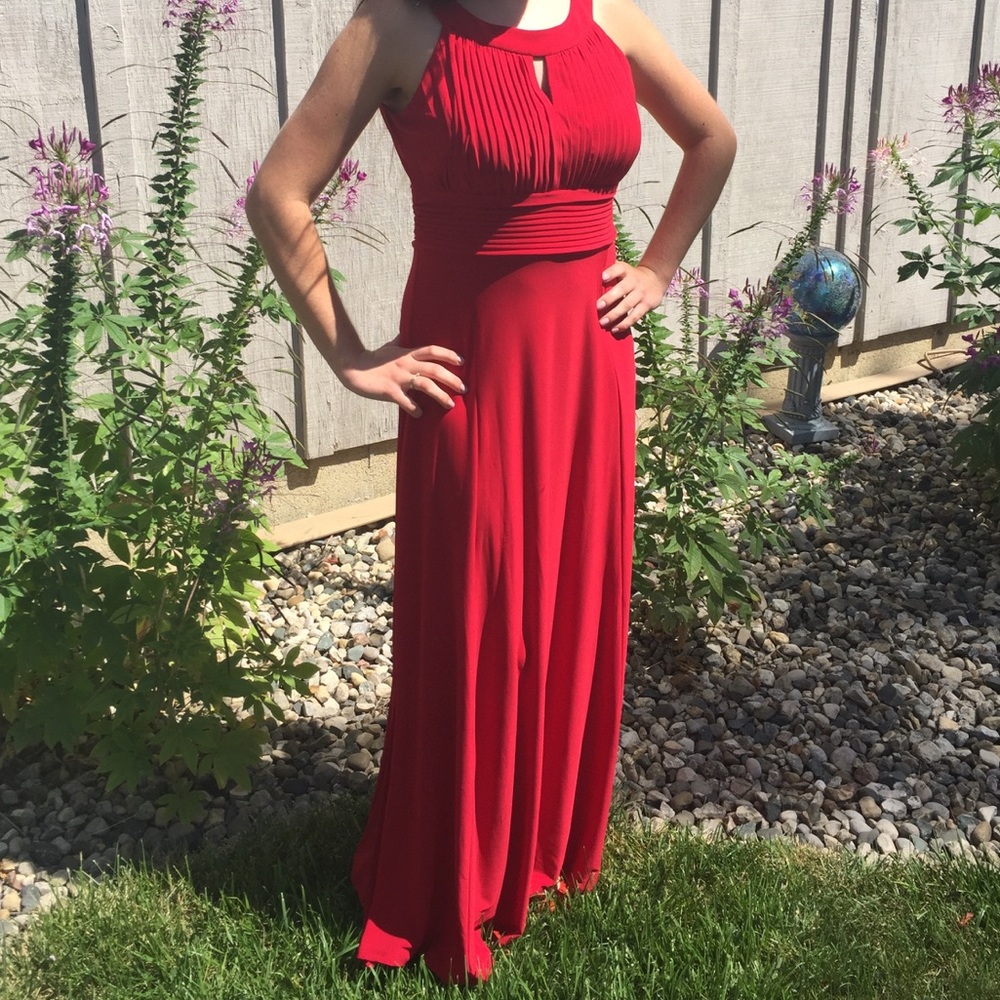 Formal red gown