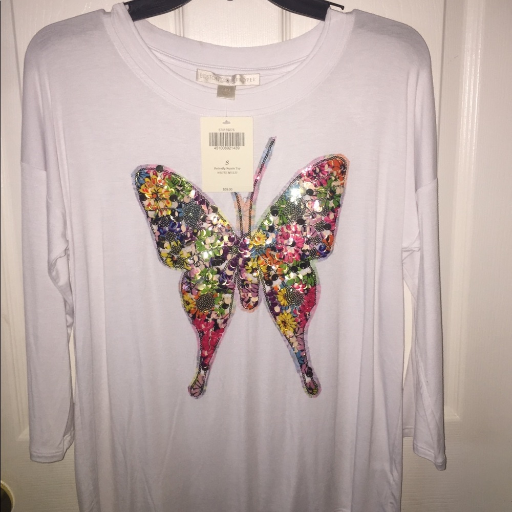 Multi Colored Butterfly Tee