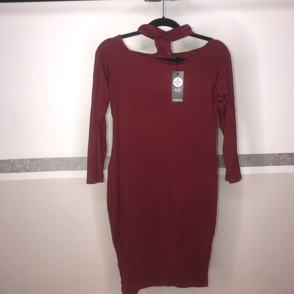BooHoo Wine Dress