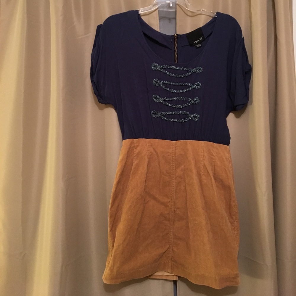 Unique mixed material dress size M
