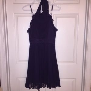 MaxandCleo Sleeveless Silk Crepe Eggplant Dress 2