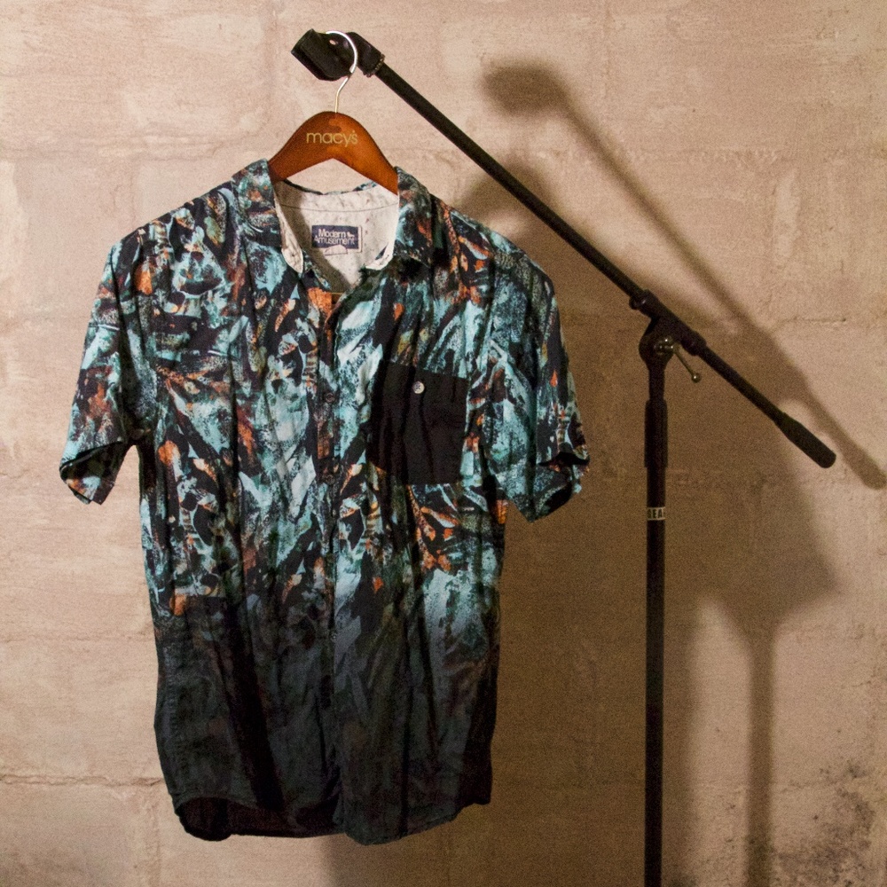 Graphic Button Down