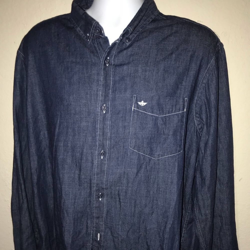 Blue Jean Mens Dockers Dress Shirt