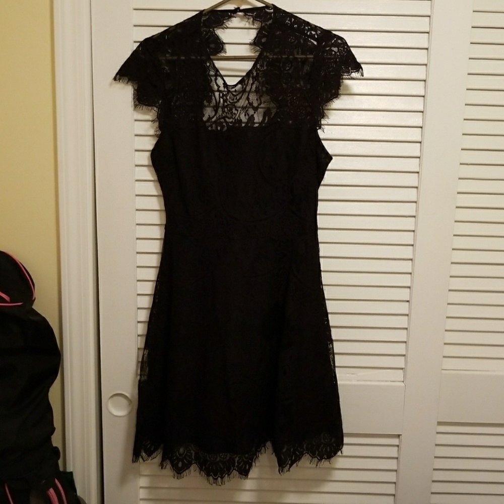 Black lack cocktail dress