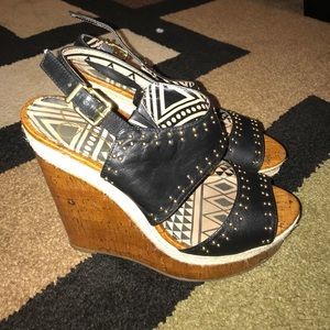 Jessica Simpson studded wedges size 7.5