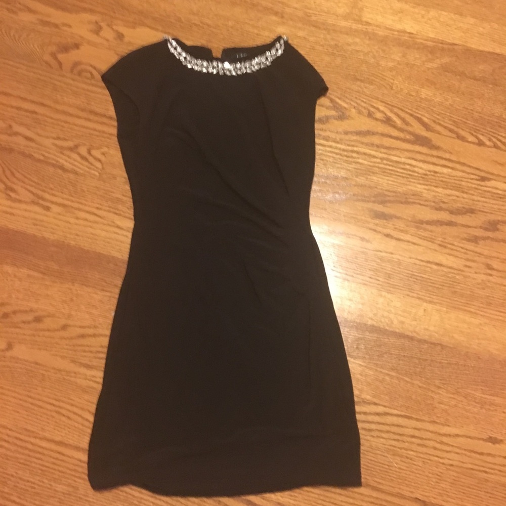 Ralph Lauren Black Jeweled Neckline Mini dress