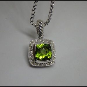Yurman Petite Albion Peridot and Diamond Necklace
