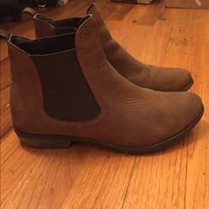 Office Girl brown flat booties from Topshop - sz7