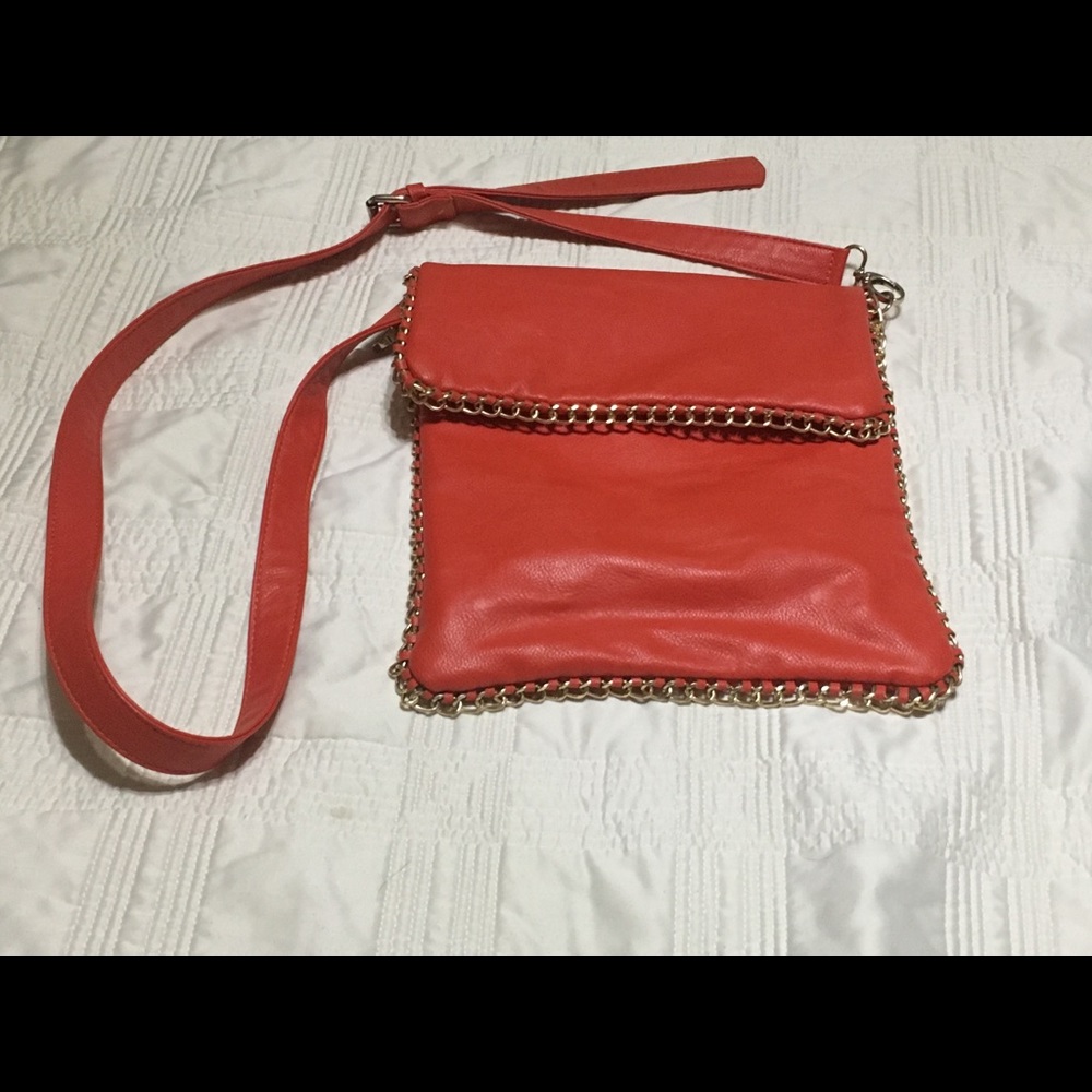 Orange crossbody purse