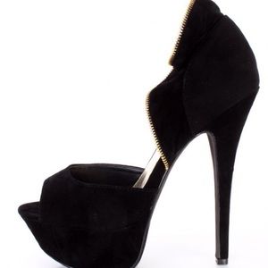 Heel 6 inch Platform Faux Suede