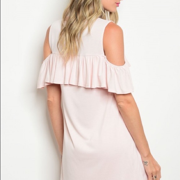 FINAL SALE LAST 1 left! 🆕Blush ruffle dress - Picture 3 of 4