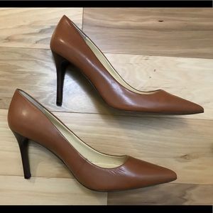 Ralph Lauren Tan Pointed Toe Heels