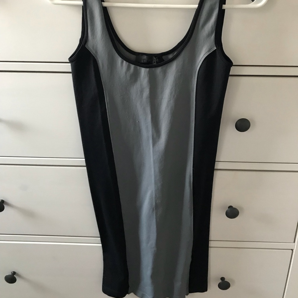Black & grey bodycon dress