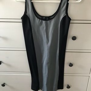Black & grey bodycon dress