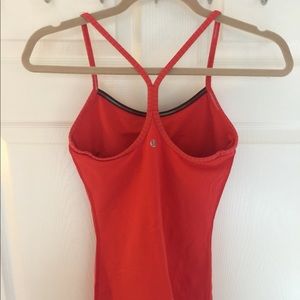 Size 4 red lululemon power Y tank