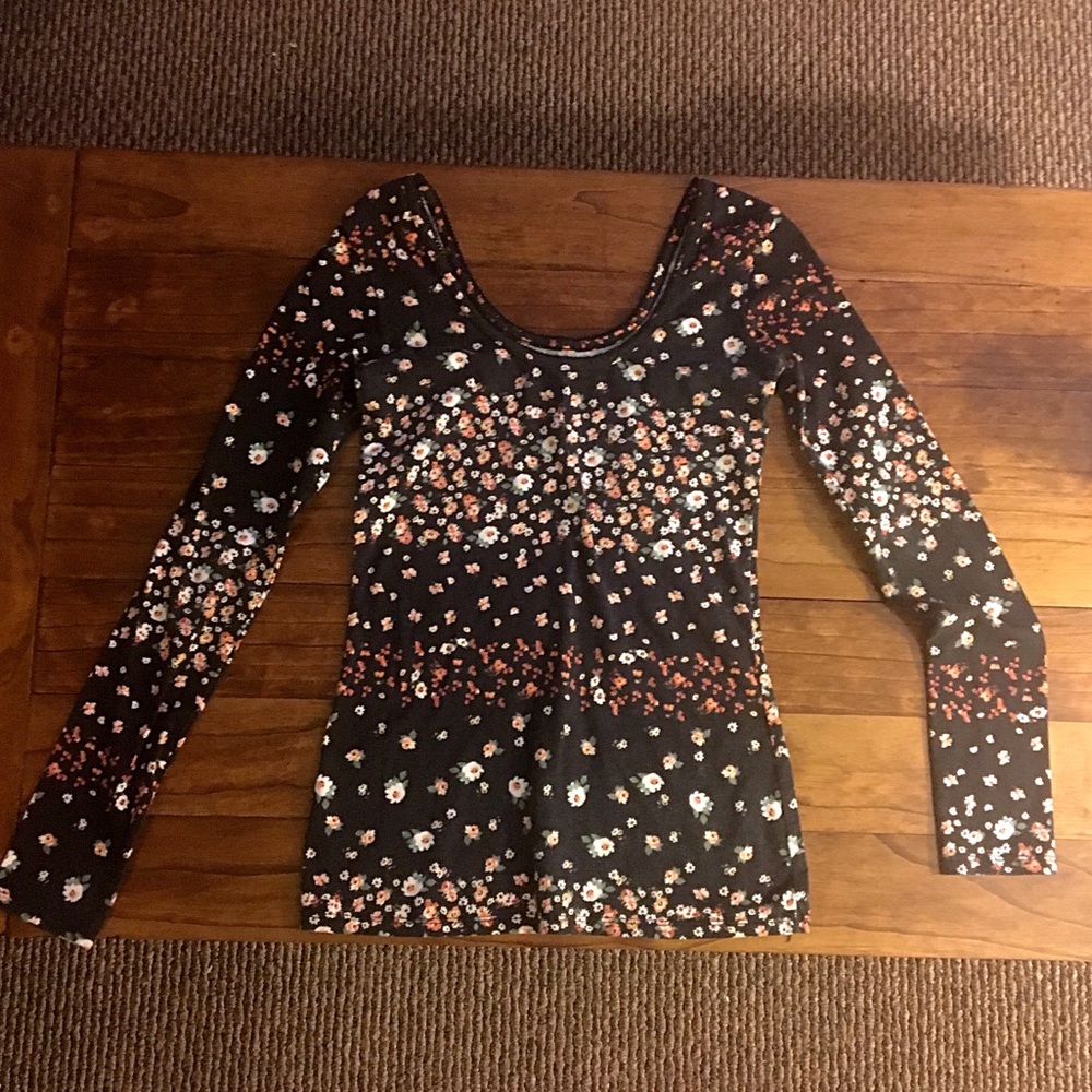 Floral off the shoulder shirt