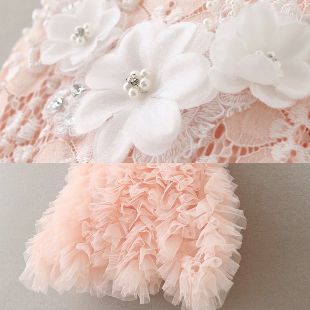 Girl pink dress,girl ruffle dress,girl tutu dress - Picture 3 of 4