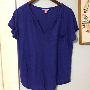Lily Pulitzer Barely Worn Blue short sleeve shirt