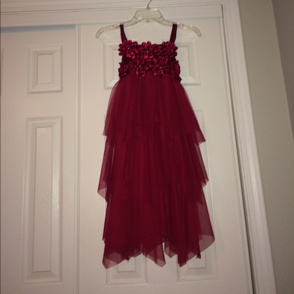 Red flower dress