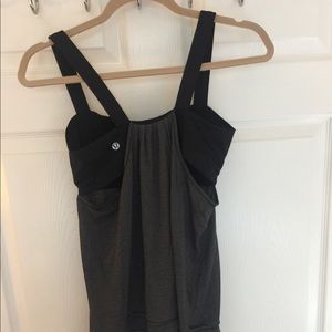 Supportive size 6 black and gray lululemon tank
