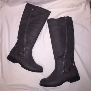 Grey Tall Vanity Boots