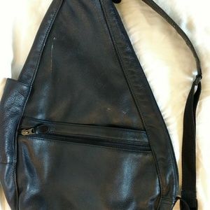 L.L. Bean leather travelers shoulder bag