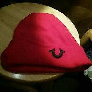 True religion cotton beanie (red)