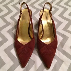 Ferragamo Suede Slingbacks