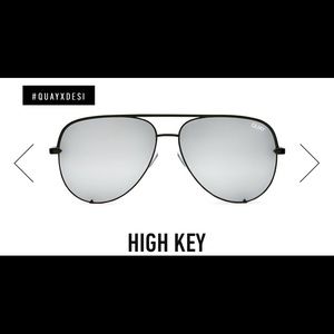 high key Quay sunglasses! Black and silver