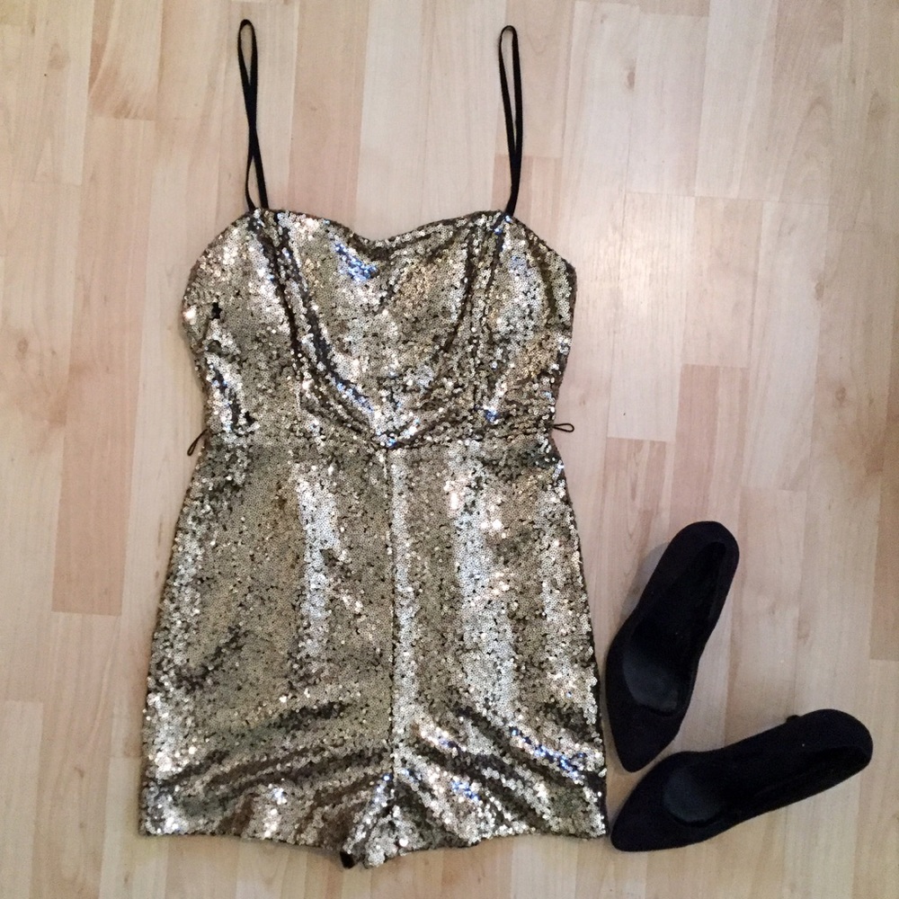 Gold Sequin Romper