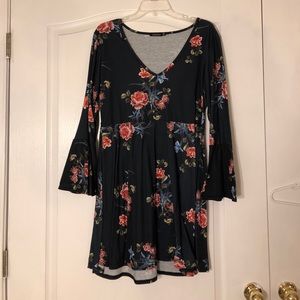 Long sleeve Flower Dress