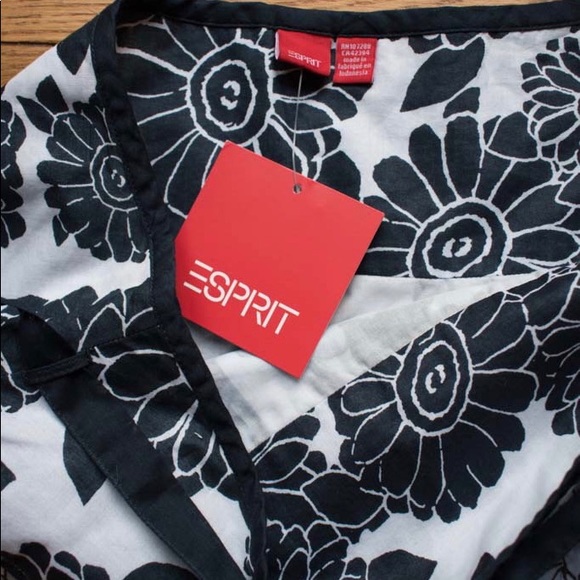 NWT ESPRIT Blur and White Floral Skirt - Picture 4 of 6