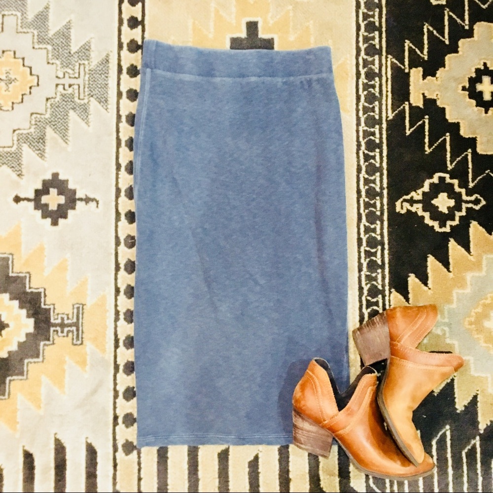 James Perse high waisted cotton pencil skirt
