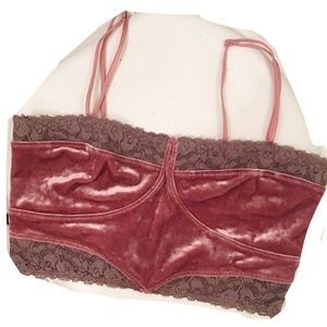 Free People Velvet Bralette size XS